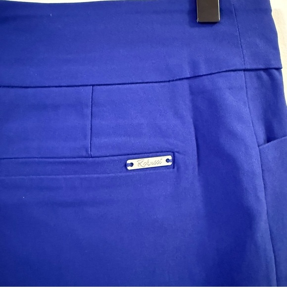 Women's new Rekucci Blue Button-Detail high waist Shorts size 10 - Picture 4 of 5